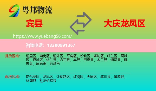 賓縣到龍鳳區(qū)物流