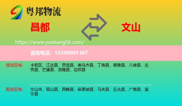 昌都到文山物流