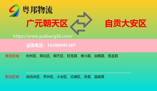 朝天區(qū)到大安區(qū)物流