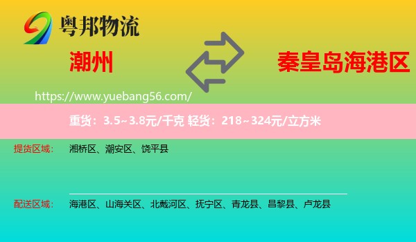 潮州到海港區(qū)物流