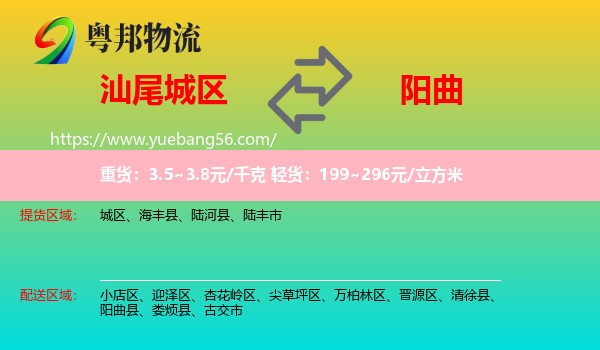 城區(qū)到陽曲縣物流