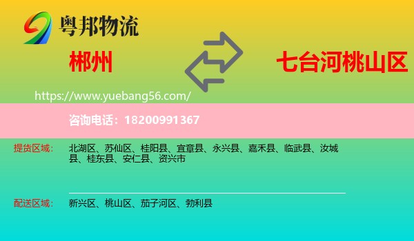 郴州到桃山區(qū)物流