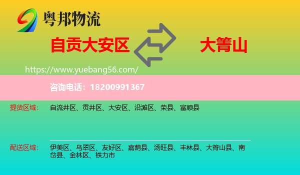 大安區(qū)到大箐山縣物流
