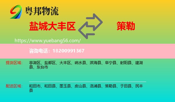 大豐區(qū)到策勒縣物流