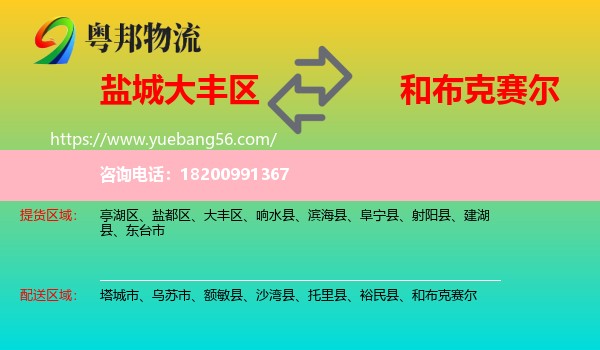 大豐區(qū)到和布克賽爾物流