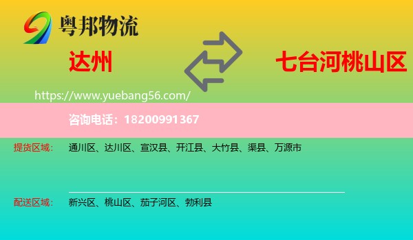 達(dá)州到桃山區(qū)物流