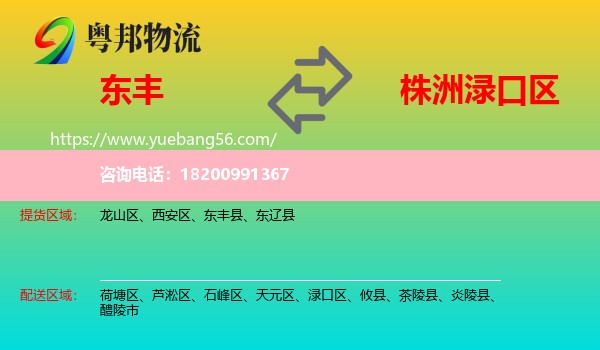 東豐縣到淥口區(qū)物流