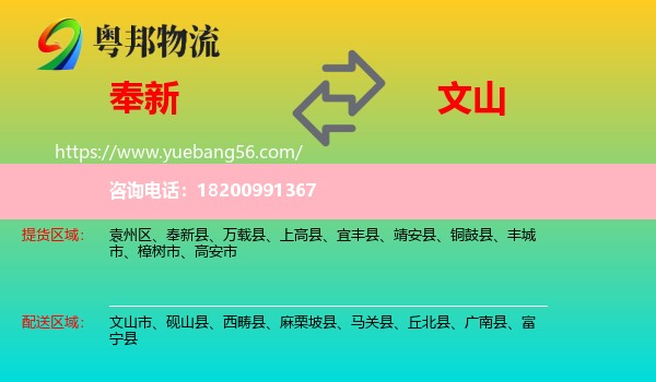 奉新縣到文山物流