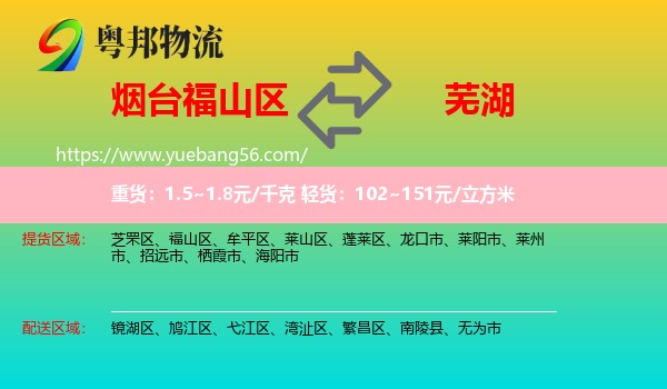 福山區(qū)到蕪湖物流