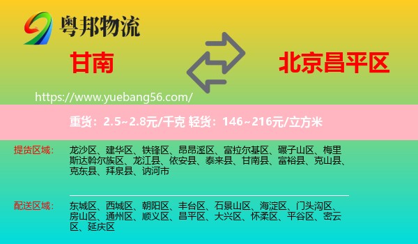 甘南縣到昌平區(qū)物流