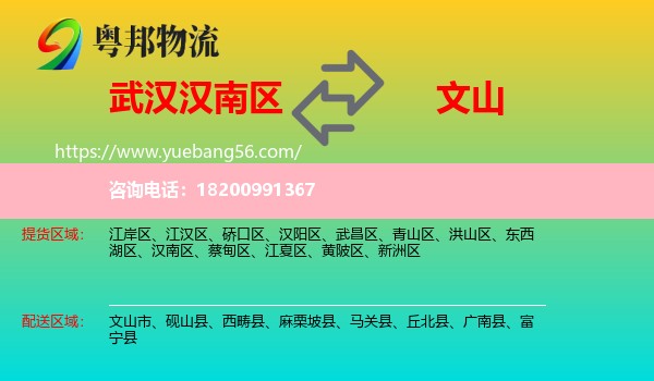 漢南區(qū)到文山物流