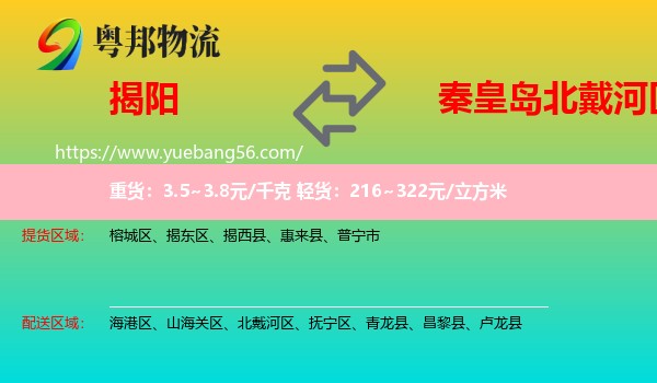 揭陽到北戴河區(qū)物流