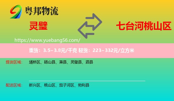 靈璧縣到桃山區(qū)物流