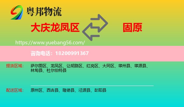 龍鳳區(qū)到固原物流