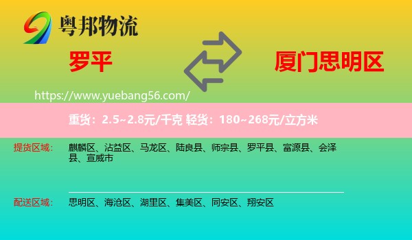 羅平縣到思明區(qū)物流