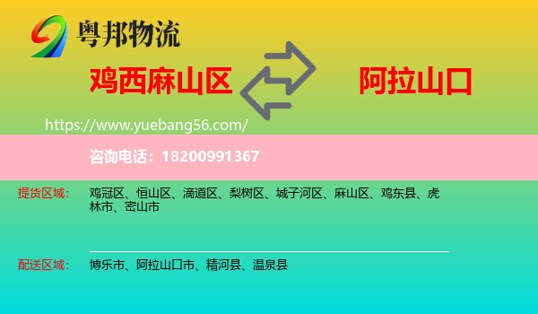 麻山區(qū)到阿拉山口市物流