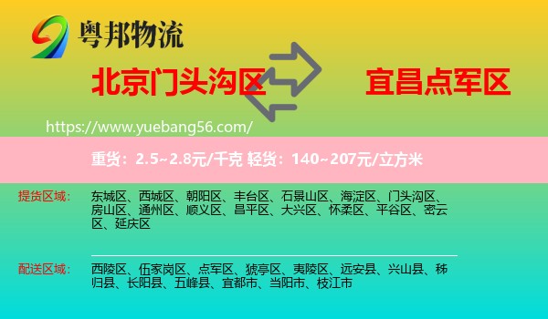 門頭溝區(qū)到點(diǎn)軍區(qū)物流