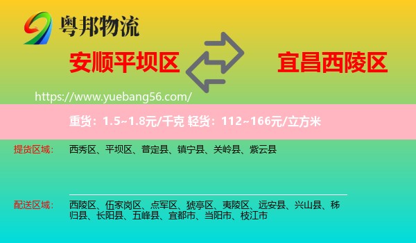 平壩區(qū)到西陵區(qū)物流