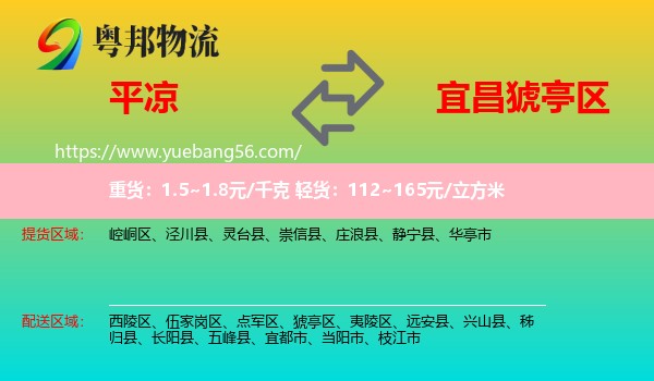 平?jīng)龅姜V亭區(qū)物流
