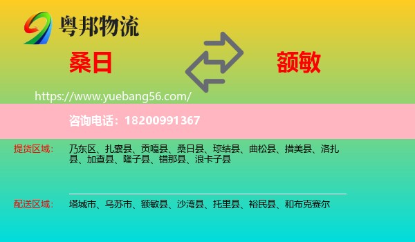 桑日縣到額敏縣物流