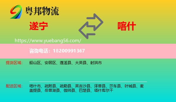 遂寧到喀什物流