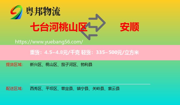 桃山區(qū)到安順物流