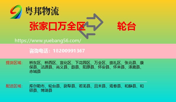 萬全區(qū)到輪臺縣物流