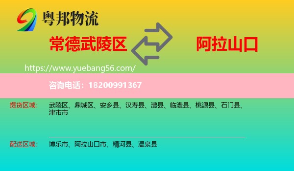 武陵區(qū)到阿拉山口市物流