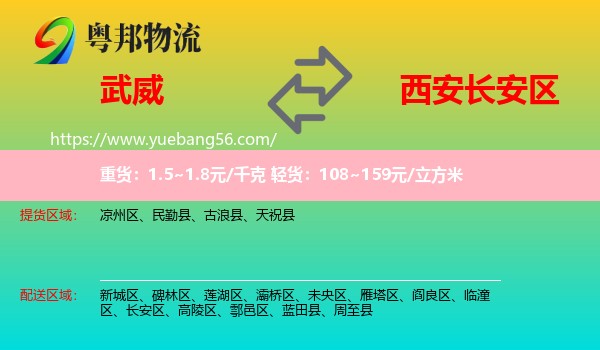 武威到長(zhǎng)安區(qū)物流