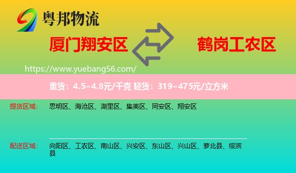 翔安區(qū)到工農(nóng)區(qū)物流