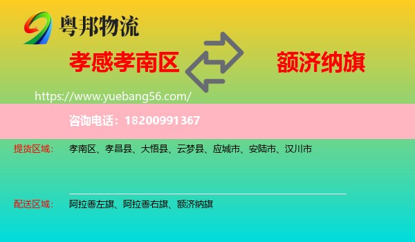 孝南區(qū)到額濟(jì)納旗物流