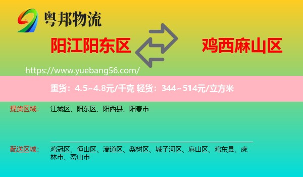 陽東區(qū)到麻山區(qū)物流