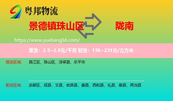 珠山區(qū)到隴南物流