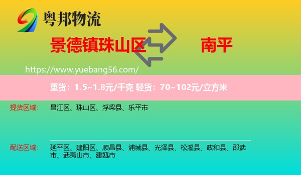 珠山區(qū)到南平物流